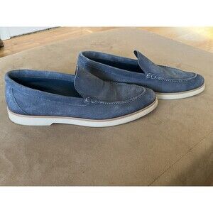 Magnanni Casual Sneakers Loafers Shoes Blue Suede Leather Mens Size 12 MSRP $450